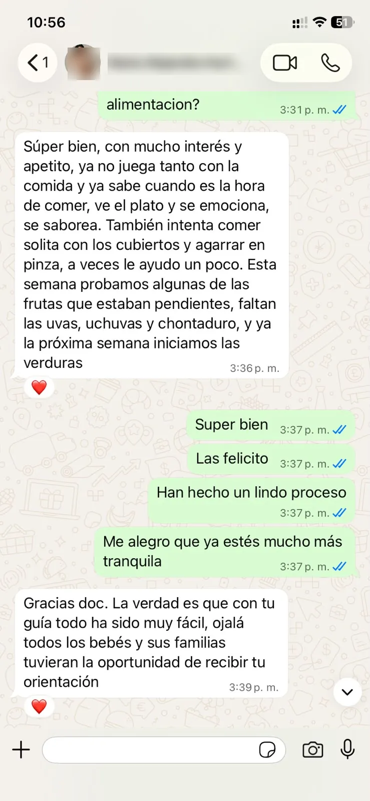 Mensaje de una mamá: su hija come sola y con apetito